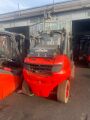 394 Serisi Linde H45T-02 Evo 4.5Ton lpg 4.04mt Triplex Asansör 4Yollu Entegre Çatal Pozisyoner Ataşmanlı